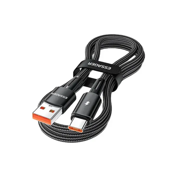 Дата кабель USB 2.0 AM to USB-C 1.0m 120W black Essager (EXC120-CG01-P) Дата кабель USB 2.0 AM to USB-C 1.0m 120W black Essager (EXC120-CG01-P)