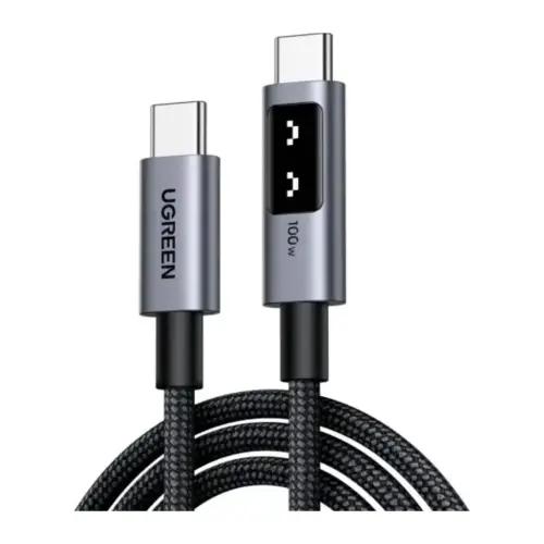 Дата кабель USB-C to USB-C 1.0m PD 100W display L509 black Ugreen (35501)