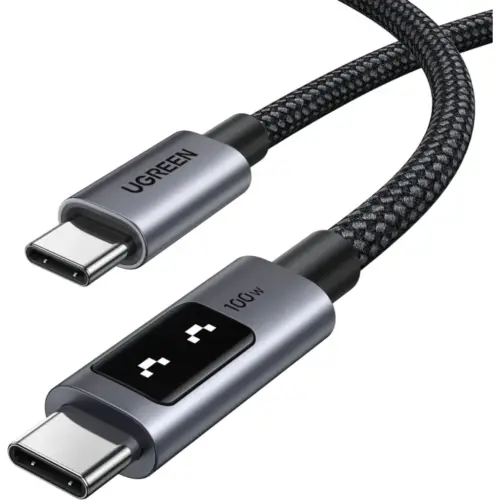 Дата кабель USB-C to USB-C 2.0m PD 100W display L509 black Ugreen (35512)