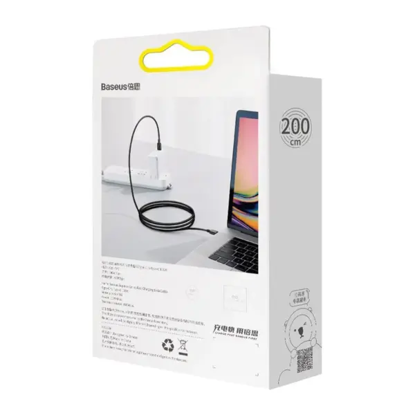 Дата кабель USB-C to USB-C 2.0m 100W black Baseus (CATYS-C01)