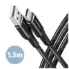 Дата кабель USB 2.0 AM to USB-C 1.5m black AXAGON (BUCM-AM15AB)