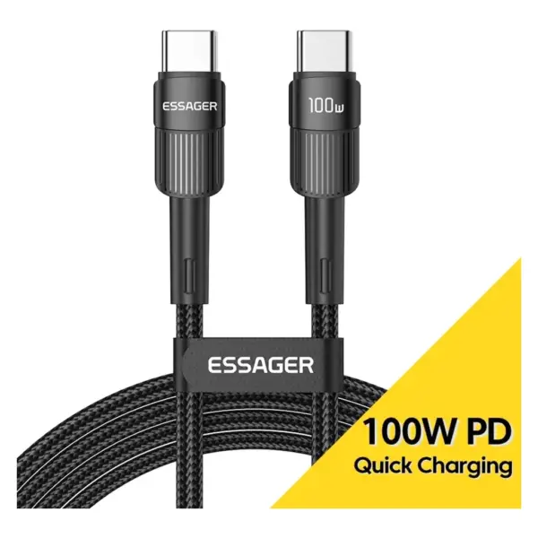 Дата кабель USB-C to USB-C 0.5m 100W black Essager (EXCTT1-XCB01)
