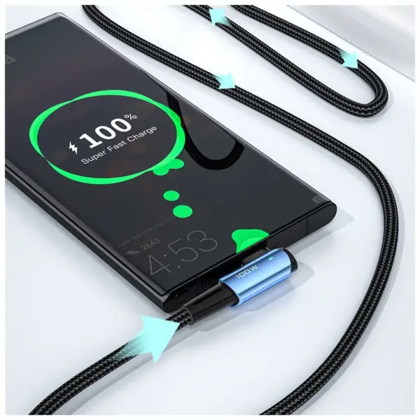 Дата кабель USB-C to USB-C 1.0m 100W black Essager (EXCTT1-CGWT01)