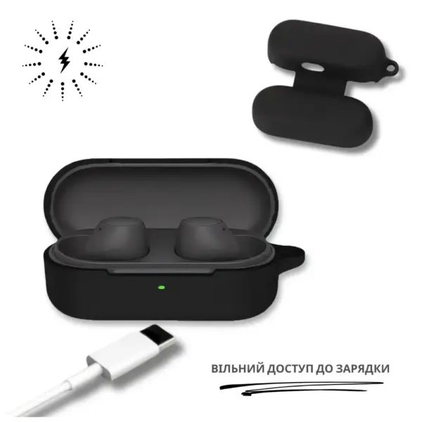 Чохол для навушників BeCover для Sony WF-C510 Black (714839)