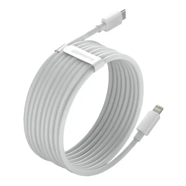 Дата кабель USB 2.0 AM to Lightning 1.5m 20W Simple WisdomKit (2PCS) white Baseus (TZCATLZJ-02)