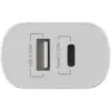Зарядний пристрій Globex 1xUSB + 1xUSB-C 30W FastPower white (30WAC)