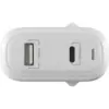 Зарядний пристрій Globex GaN 1xUSB + 1xUSB-C 65W FastPower white (GaN65WAC)