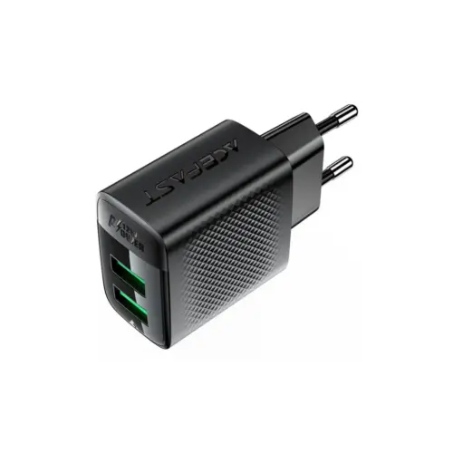 Зарядний пристрій Acefast 2xUSB 12W A86 black (6974316283270)