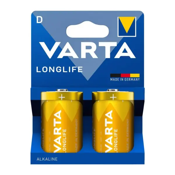 Батарейка Varta D (LR20) Longlife лужна * 2 (04120101422)