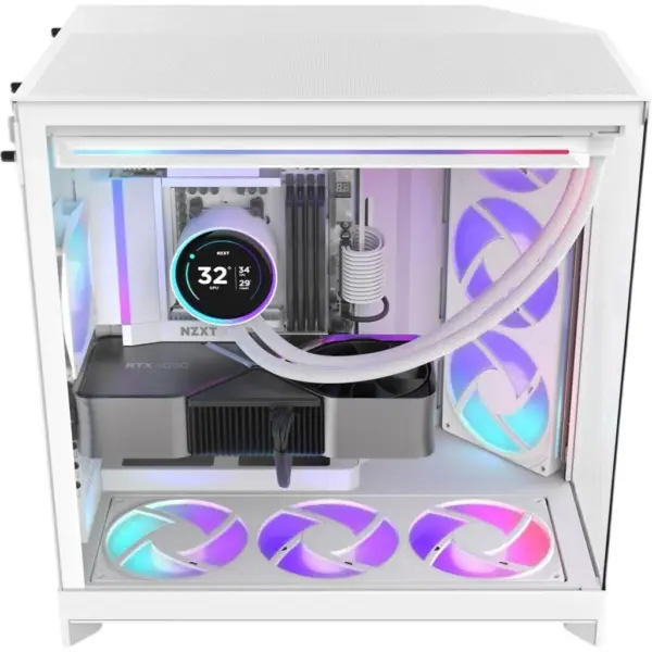 Корпус для ПК NZXT H9 Flow RGB Dual-Chamber White (CM-H92FW-R1)