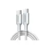 Дата кабель USB-C to USB-C 2.0m PD100W 5A braided L502 white Ugreen (35221)