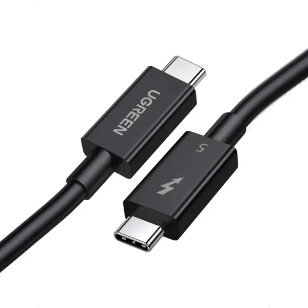 Дата кабель USB-C to USB-C 1.0m Thunderbolt 5 240W 5A 120Gbps 16/8/4K L703 black Ugreen (45996)