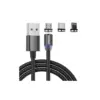 Дата кабель USB 2.0 AM to Lightning + Micro 5P + Type-C magnetic black Denmen (DN-D09E-BK) Дата кабель USB 2.0 AM to Lightning + Micro 5P + Type-C magnetic black Denmen (DN-D09E-BK)
