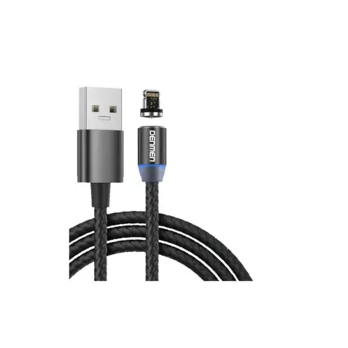 Дата кабель USB 2.0 AM to Lightning magnetic black Denmen (DN-D09L-BK) Дата кабель USB 2.0 AM to Lightning magnetic black Denmen (DN-D09L-BK)