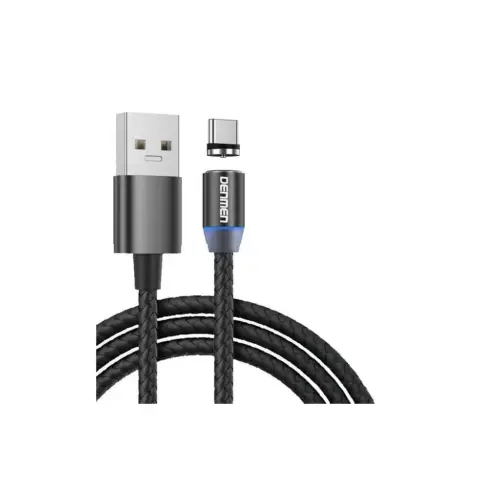 Дата кабель USB 2.0 AM to USB-C magnetic black Denmen (DN-D09T-BK) Дата кабель USB 2.0 AM to USB-C magnetic black Denmen (DN-D09T-BK)
