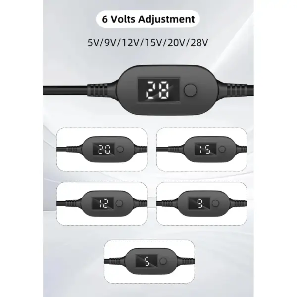 Кабель живлення USB-C to DC 5.5x2.5mm 1.0m 5V/9V/12V/15V/20V/28V 140W black XoKo (XK-K695) Кабель живлення USB-C to DC 5.5x2.5mm 1.0m 5V/9V/12V/15V/20V/28V 140W black XoKo (XK-K695)