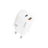 Зарядний пристрій Grand-X GaN 1xUSB-C + 1xUSB QC3.0 36W white (CH-360W)