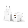 Зарядний пристрій Grand-X GaN 1xUSB-C + 1xUSB QC3.0 45W white (CH-460W)