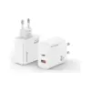 Зарядний пристрій Grand-X GaN 1xUSB-C + 1xUSB 65W PD3.0 QC4.0 AFC SCP FCP white (CH-960W)