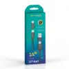 Дата кабель USB-C + USB-A to Lightning + Micro 5P + USB-C 1.0m 2.4-3A black Grand-X (PX-41B)