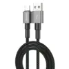 Дата кабель USB 2.0 AM to USB-C 1.0m 3A nylon black Grand-X (PC-08B)