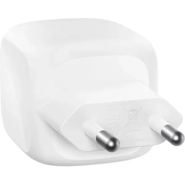 Зарядний пристрій Belkin 2xUSB-C PD50W GaN PPS white (WCH019KQWH)