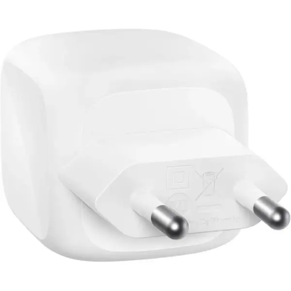 Зарядний пристрій Belkin 2xUSB-C PD50W GaN PPS white (WCH019KQWH)