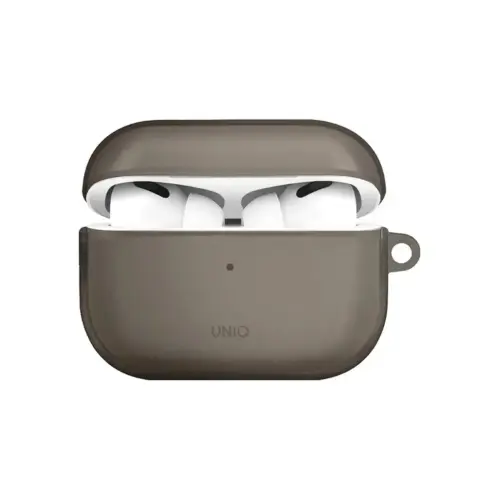 Чохол для навушників Uniq Glase AirPods Pro 2 gen Glossy Smoke (8886463683590)