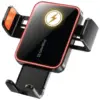 Універсальний автотримач ColorWay Ultra-mini. автозажим, Wireless Charger 15W Black (CW-CHAW069Q-BK)