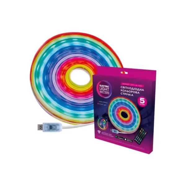 Світлодіодна стрічка ELM LS-10C Neon 8W/5V30 Led/RGB IP65 5м (19-0018) Світлодіодна стрічка ELM LS-10C Neon 8W/5V30 Led/RGB IP65 5м (19-0018)