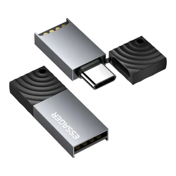 Зчитувач флеш-карт Essager USB-C + USB-A to Micro SD black (EDKTF-QW0G-P) Зчитувач флеш-карт Essager USB-C + USB-A to Micro SD black (EDKTF-QW0G-P)