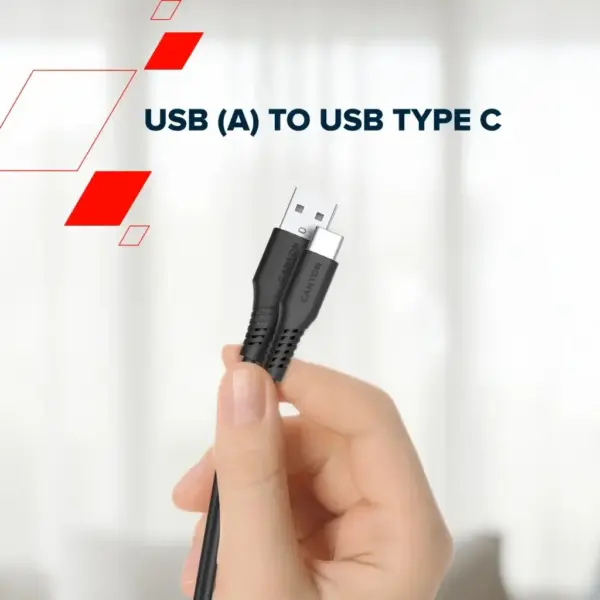Дата кабель USB 2.0 AM to USB-C 2.0m 18W TPE black Canyon (CNS-AC18SC20B)