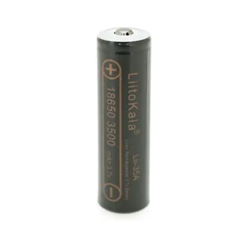 Акумулятор 18650 3500mah (3300-3500mah), 3.7V(2.75-4.2V), Black Liitokala (Lii-35A-JT)