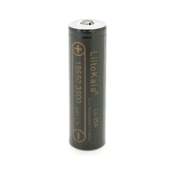 Акумулятор 18650 3500mah (3300-3500mah), 3.7V(2.75-4.2V), Black Liitokala (Lii-35A-JT)