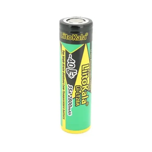 Акумулятор 18650 2800mAh, 35A, 3.7V(2.5-4.2V), LowTemp-40-60, Black/Green Liitokala (Lii-LT28A) Акумулятор 18650 2800mAh, 35A, 3.7V(2.5-4.2V), LowTemp-40-60, Black/Green Liitokala (Lii-LT28A)