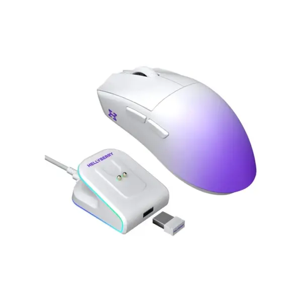Мишка Hator Hellyberry HM47 Pro RGB Wireless/Bluetooth/USB White/Violet (HM47PRO_white_violet)