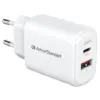 Зарядний пристрій Armorstandart 1xUSB-C + 1xUSB 20W GaN white (ARM89531)