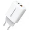 Зарядний пристрій Armorstandart 1xUSB-C + 1xUSB 20W GaN white (ARM89531)