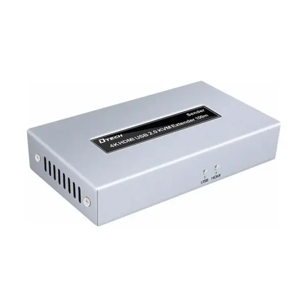 Адаптер HDMI extender 100m UHD 4K/60Hz CAT5E/6 + USB 2.0 Dtech (DT-7051)