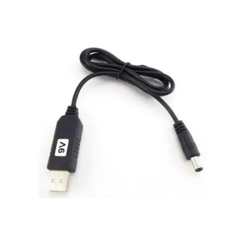 Кабель живлення USB to DC 5.5x2.1mm 9V 1.0m black Power Boost (1070990)