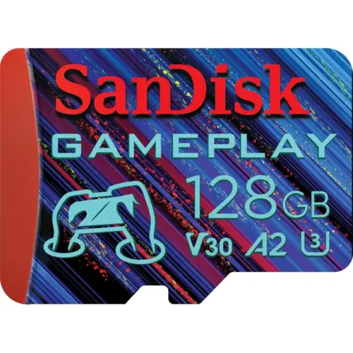 Карта пам'яті SanDisk 128GB microSD class 10 UHS-I U3 V30 A2 GamePlay (SDSQXAA-128G-GN6XN)