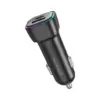 Зарядний пристрій BOROFONE 1xUSB-C PD30W + 1xUSB QC3.0 car adapter black (6941991110818)
