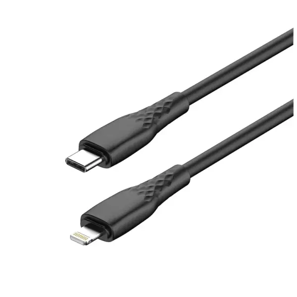 Дата кабель USB-C to Lightning 2.0m PD30W textured PVC black ColorWay (CW-CBPDCL095-BK) Дата кабель USB-C to Lightning 2.0m PD30W textured PVC black ColorWay (CW-CBPDCL095-BK)