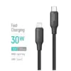 Дата кабель USB-C to Lightning 2.0m PD30W TPE embossed black ColorWay (CW-CBPDCL102-BK)