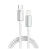 Дата кабель USB-C to Lightning 1.0m PD30W zinc alloy braided white ColorWay (CW-CBPDCL098-WT)