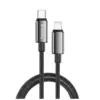 Дата кабель USB-C to Lightning 1.0m PD30W zinc alloy braided black ColorWay (CW-CBPDCL098-BK)