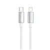 Дата кабель USB-C to Lightning 2.0m PD30W zinc alloy braided white ColorWay (CW-CBPDCL099-WT)