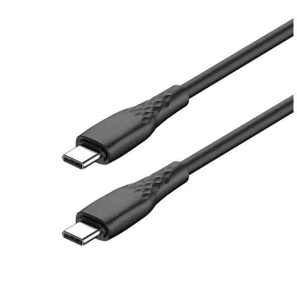 Дата кабель USB-C to USB-C 2.0m 3A 60W textured PVC black ColorWay (CW-CBPDCC095-BK) Дата кабель USB-C to USB-C 2.0m 3A 60W textured PVC black ColorWay (CW-CBPDCC095-BK)