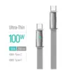 Дата кабель USB-C to USB-C 1.0m 5A 100W ultra-thin gray ColorWay (CW-CBPDCC100-GR) Дата кабель USB-C to USB-C 1.0m 5A 100W ultra-thin gray ColorWay (CW-CBPDCC100-GR)