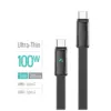 Дата кабель USB-C to USB-C 1.0m 5A 100W ultra-thin black ColorWay (CW-CBPDCC100-BK) Дата кабель USB-C to USB-C 1.0m 5A 100W ultra-thin black ColorWay (CW-CBPDCC100-BK)